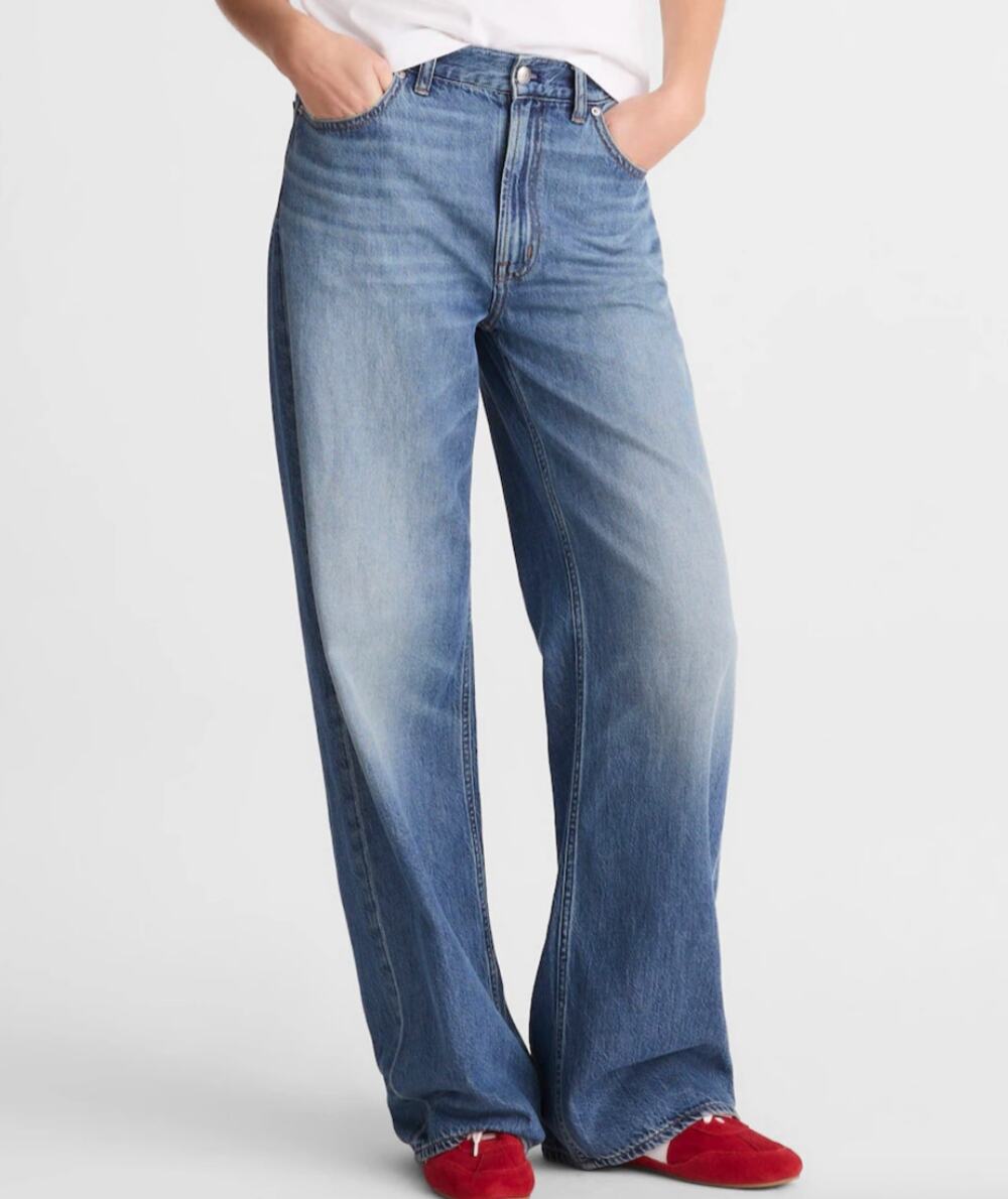 Madewell Tall Low-Slung Baggy Denim Jeans Size 26